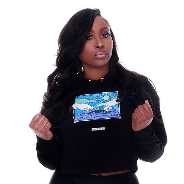 Riche Wage Crop Hoodie