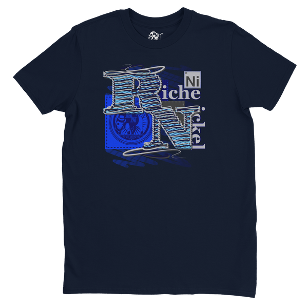 Threaded Nickel-Blue Berry Tee