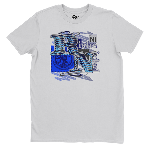 Threaded Nickel-Blue Berry Tee